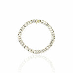 18K Yellow Gold Diamond Bracelet // 7" // New