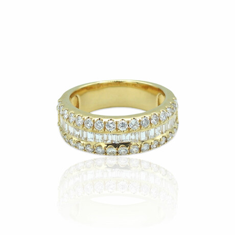 18K Yellow Gold Diamond Ring // Ring Size: 6.25 // New