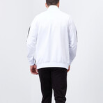 Standard Fit Tracksuit // Ribbon Print Detail // 2-Piece Set // White (S)