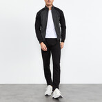 Stand Up Collar Tracksuit // 2-Piece Set // Black (M)