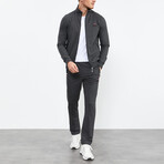 Collard Tracksuit // 2-Piece Set // Anthracite Melange (3XL)