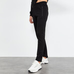 Stand Up Collar Tracksuit // 2-Piece Set // Black (M)