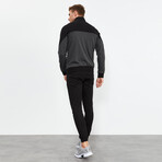 Standard Fit Tracksuit // Double Color // 2-Piece Set // Anthracite Melange (2XL)