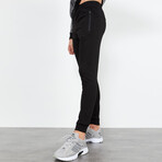 High Collar Tracksuit // 2-Piece Set // Gray Melange (M)