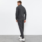 Collard Tracksuit // 2-Piece Set // Anthracite Melange (3XL)