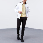 Standard Fit Tracksuit // Ribbon Print Detail // 2-Piece Set // White (S)