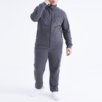Collard Tracksuit // 2-Piece Set // Anthracite Melange (3XL)