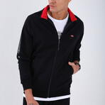 Standard Fit Tracksuit // Ribbon Print Detail // 2-Piece Set // Navy Blue (2XL)