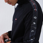 Standard Fit Tracksuit // Ribbon Print Detail // 2-Piece Set // Navy Blue (2XL)