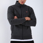 Standard Fit Tracksuit // Ribbon Print Detail // 2-Piece Set // Anthracite (2XL)