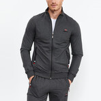 Collard Tracksuit // 2-Piece Set // Anthracite Melange (3XL)