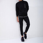 Standard Fit Tracksuit // Letter Printed // 2-Piece Set // Navy Blue (2XL)