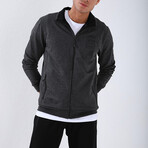 Standard Fit Tracksuit // Letter Printed // 2-Piece Set // Anthracite Melange (XL)