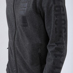 Standard Fit Tracksuit // Letter Printed // 2-Piece Set // Anthracite Melange (XL)