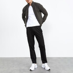 Zippered Classic Leg Tracksuit // 2-Piece Set // Khaki (2XL)