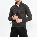 Zippered Classic Leg Tracksuit // 2-Piece Set // Khaki (2XL)