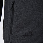 Standard Fit Tracksuit // Letter Printed // 2-Piece Set // Anthracite Melange (XL)