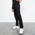 Zippered Classic Leg Tracksuit // 2-Piece Set // Khaki (2XL)