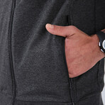 Standard Fit Tracksuit // Ribbon Print Detail // 2-Piece Set // Anthracite (2XL)