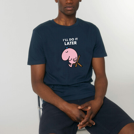 I'LL DO IT LATER T-SHIRT // NAVY (S)