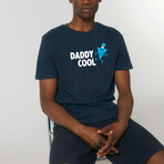 DADDY COOL FACE 2 T-SHIRT // NAVY (S)