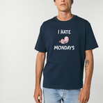 I HATE MONDAYS T-SHIRT // NAVY (S)