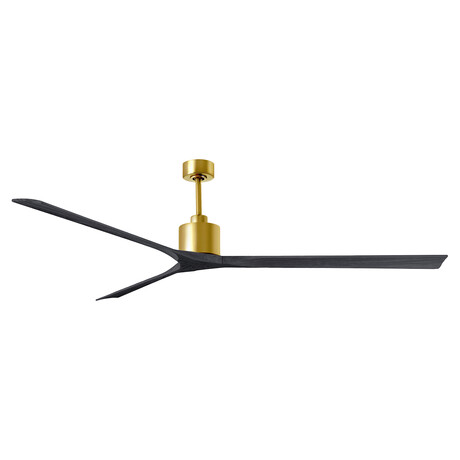 Nan XL - 90" Ceiling Fan - Brushed Brass Finish - Matte Black Blades