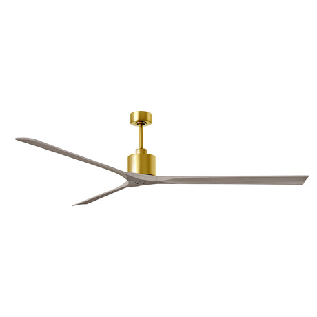 Nan XL - 90" Ceiling Fan - Brushed Brass Finish - Gray Ash Blades