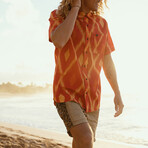 Martel Short Sleeve Button Up Shirt // Aurora Red (XL)