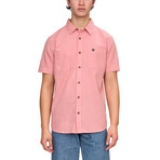 Hughes Short Sleeve Button Up Shirt // Dusty Rose (M)