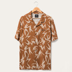 Coal Short Sleeve Button Up Shirt // Monks Robe (M)