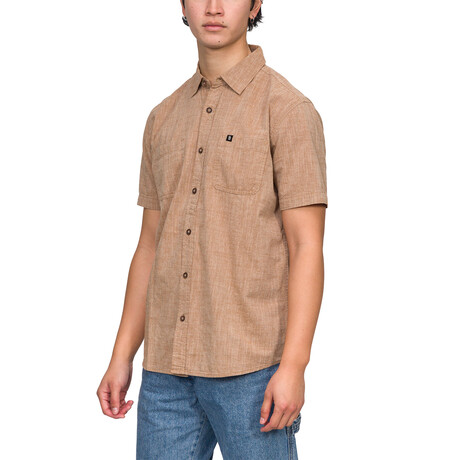 Hughes Short Sleeve Button Up Shirt // Monks Robe (S)