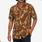 Coal Short Sleeve Button Up Shirt // Monks Robe (M)