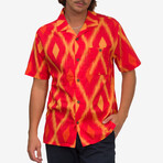 Martel Short Sleeve Button Up Shirt // Aurora Red (XL)