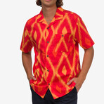 Martel Short Sleeve Button Up Shirt // Aurora Red (XL)