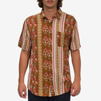 Felix Short Sleeve Button Up Shirt // Monks Robe (M)