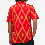 Martel Short Sleeve Button Up Shirt // Aurora Red (XL)