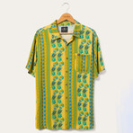 Felix Short Sleeve Button Up Shirt // Misted Yellow (M)