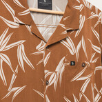 Coal Short Sleeve Button Up Shirt // Monks Robe (M)