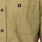 Hughes Short Sleeve Button Up Shirt // Weeping Willow (M)