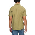 Hughes Short Sleeve Button Up Shirt // Weeping Willow (M)