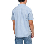 Hughes Short Sleeve Button Up Shirt // Parisian Blue (2XL)