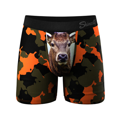 The Bambi Bunchers // Orange Camo Deer Ball Hammock® Pouch Underwear (S)