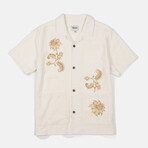 Paisley Cuban Short Sleeve Shirt // Natural (XL)