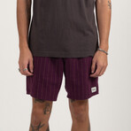 Linen Stripe Jam // Purple (M)