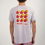 Floral Bauhaus Short Sleeve T-Shirt // Taro (S)