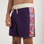 Heritage Isle Floral Stripe Trunk // Purple (S)