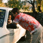 Isle Floral Cuban Short Sleeve Shirt // Red (M)