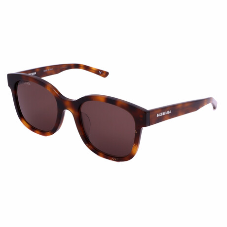 Balenciaga // Unisex BB0076SK 002 Sunglasses // Havana + Havana Brown