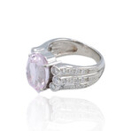 Platinum Diamond + Kunzite Ring // Ring Size: 7 // Pre-Owned